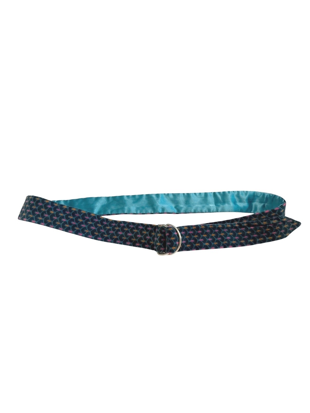 Velvet Patterned Belt with Satin Lining